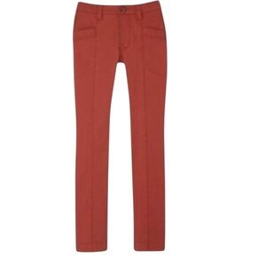 CAbi The Explorer Slim Leg Pants in Copper Red Style 4138 Cotton Stretch Blend